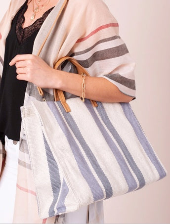 the henley striped tote