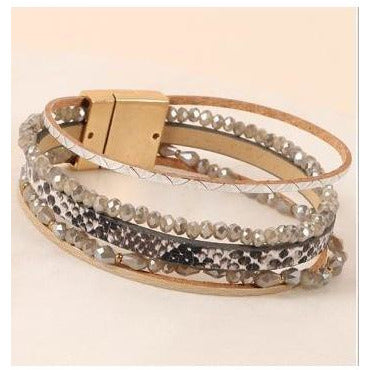stunner stack bracelet - gray - blushberry