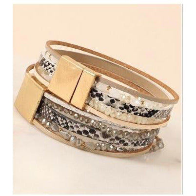 stunner stack bracelet - gray - blushberry
