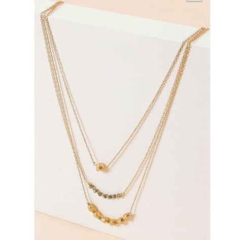 gilly golden gray necklace - blushberry