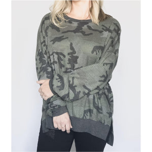 charlie camo pullover - blushberry