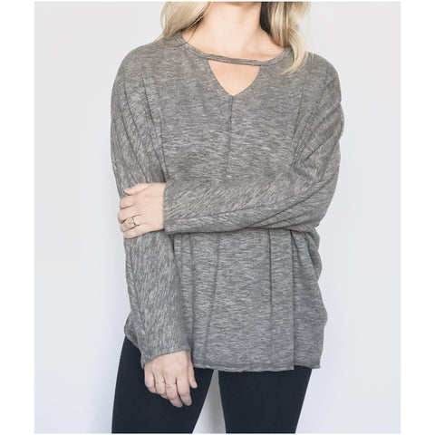 everyday cutout pullover - blushberry
