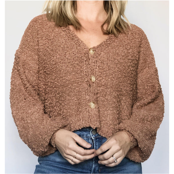 gimme more mocha sweater - blushberry