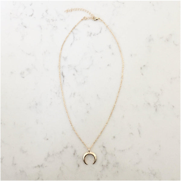 reagan horn necklace - blushberry