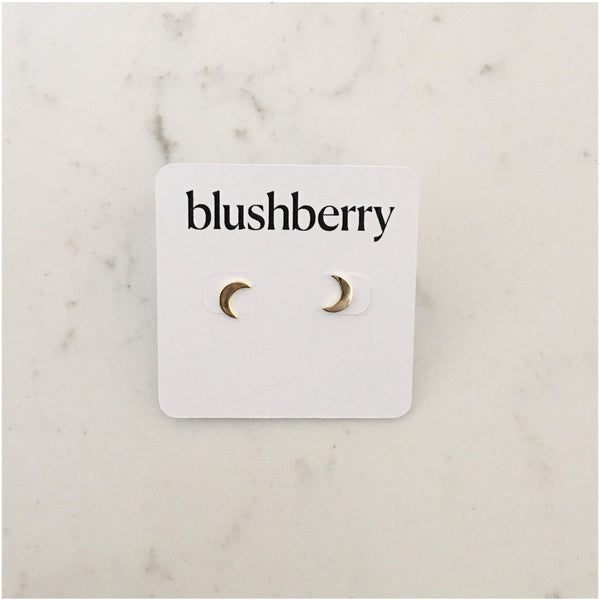 over the moon studs - blushberry