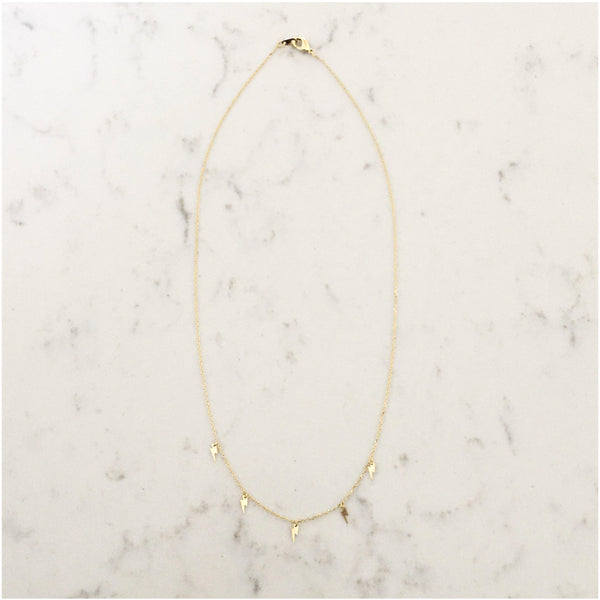 nash lightning necklace - blushberry