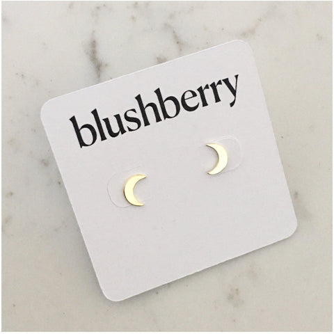 over the moon studs - blushberry