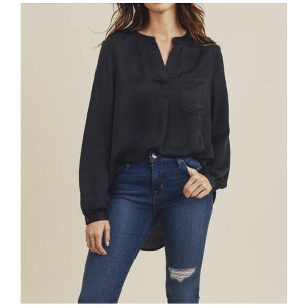 britton black blouse - blushberry