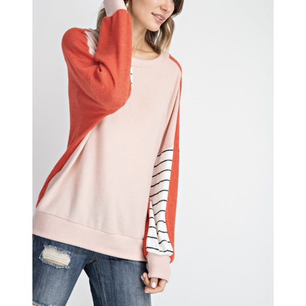 reese color block pullover