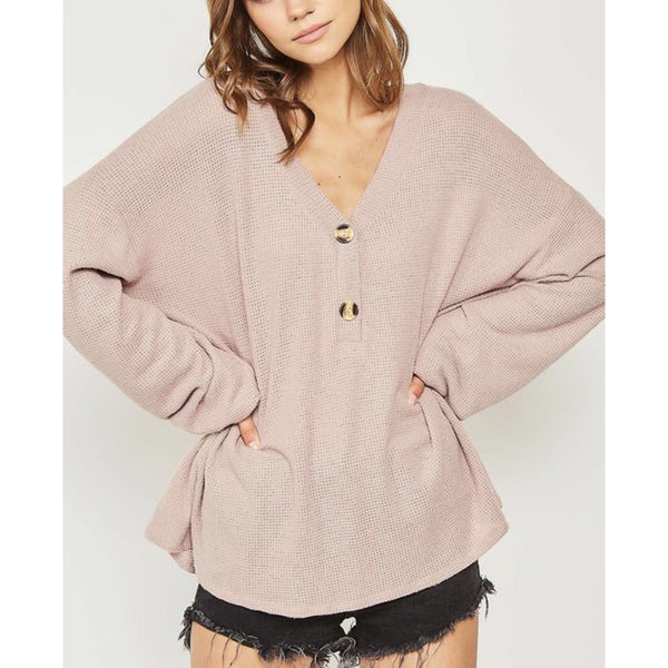 janie knit top- beige