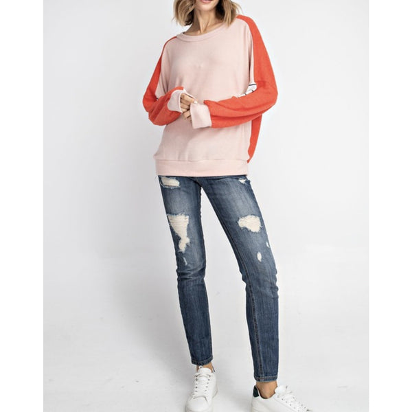 reese color block pullover