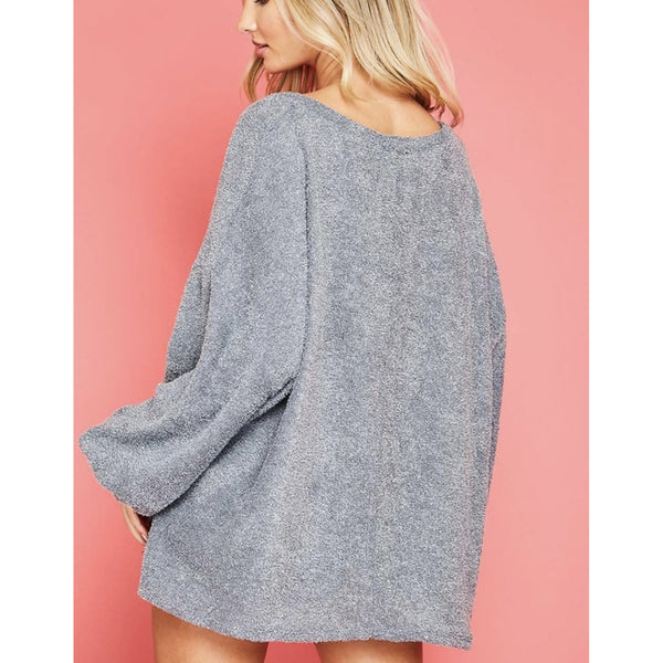 tilley gray knit pullover