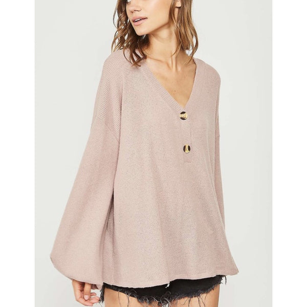 janie knit top- beige