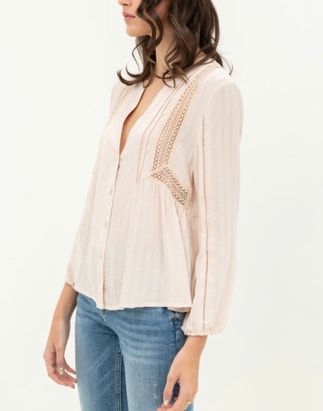 sydney lace blouse - natural