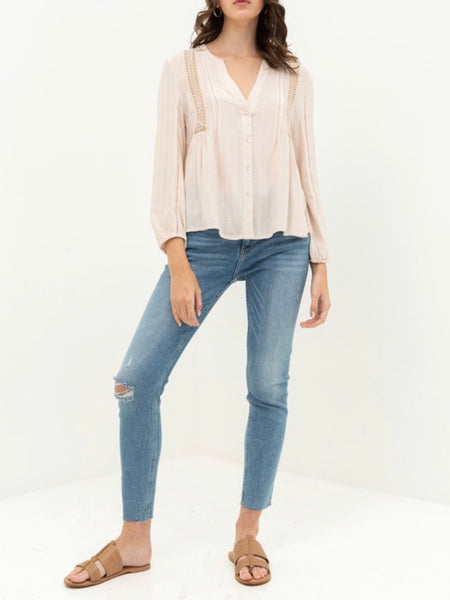 sydney lace blouse - natural