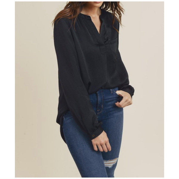 britton black blouse - blushberry