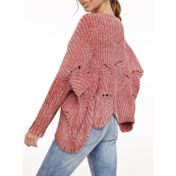 cora sweater - blushberry